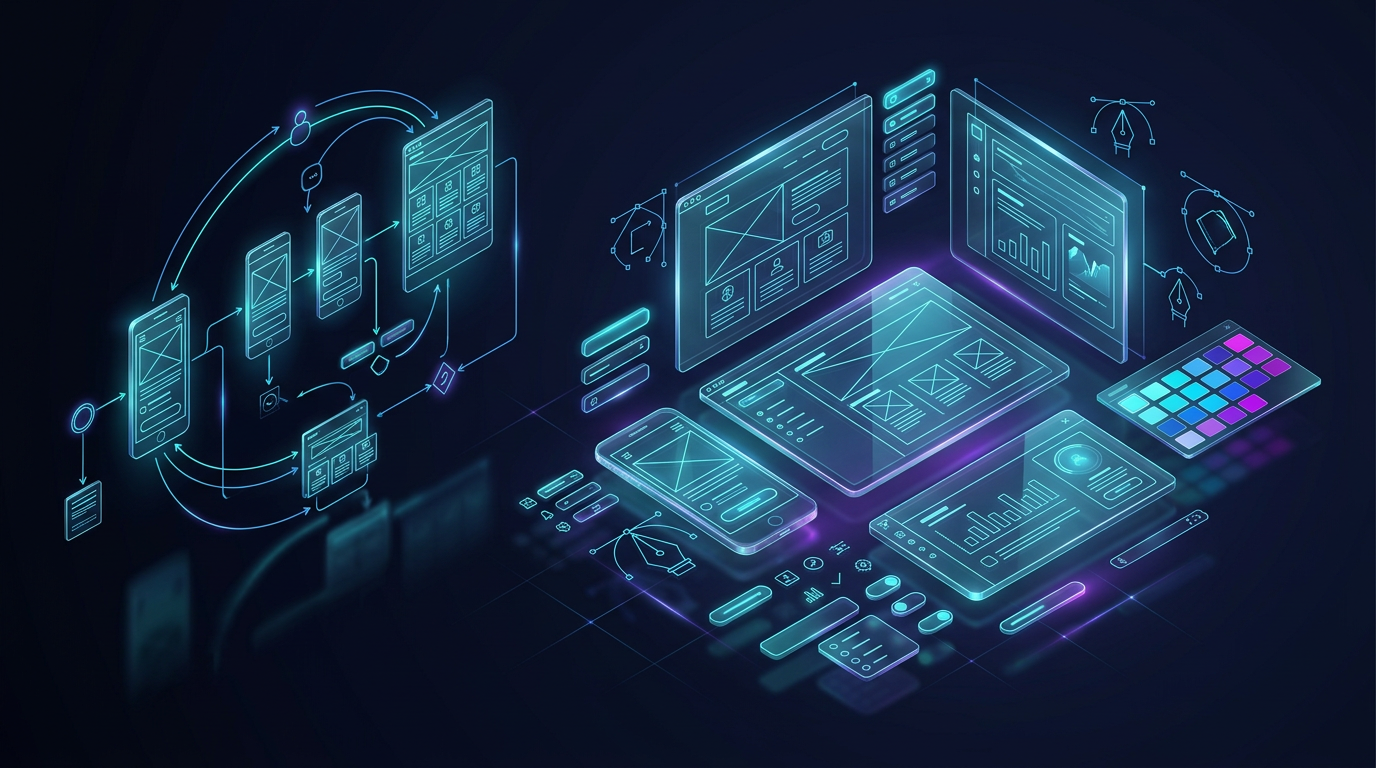 UI/UX design wireframes and prototypes